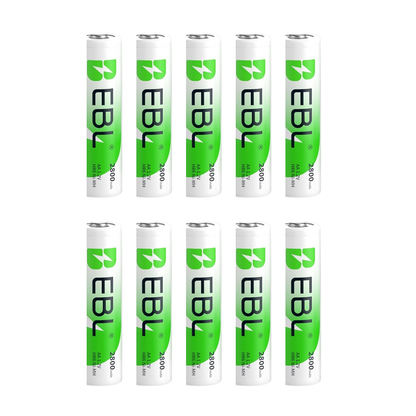 10er Pack EBL AA NiMH Akku 2800mAh