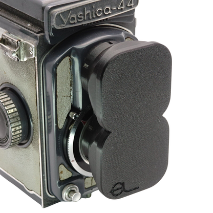 Gegenlichtblende & Deckel für Yashica 44, 44LM, 44A (Bay 1 / 28,5mm)