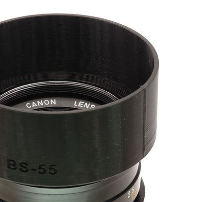 Lens hood BS-55 for Canon FD 50mm (Silver ring)