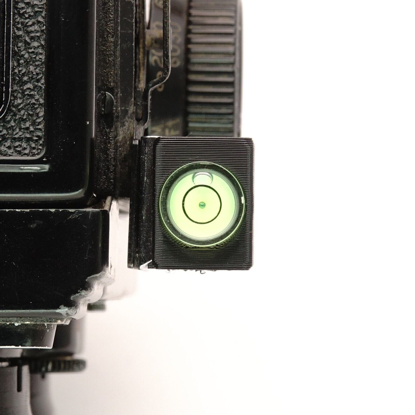 90° spirit level for side accessory shoe for Yashica Mat 124, Rolleiflex & Mamiya RB67
