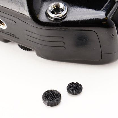 Juego de cubiertas clásicas Nikon: tapas de protección para mando a distancia de 2 clavijas y sincronización PC (F4, F3, MD-4, F801)