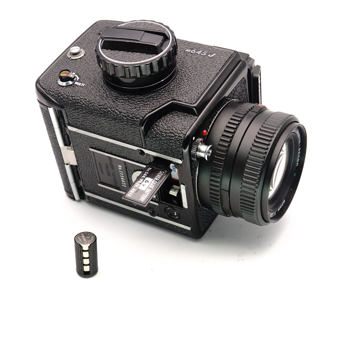 Adaptador de pilas 4x SR44 a V28PX (6V) para Pentax 67, Mamiya RZ67 y Canon AE-1