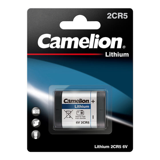 Pile lithium 2CR5 6V pour Canon EOS 1, 3, 5, 50 & plus