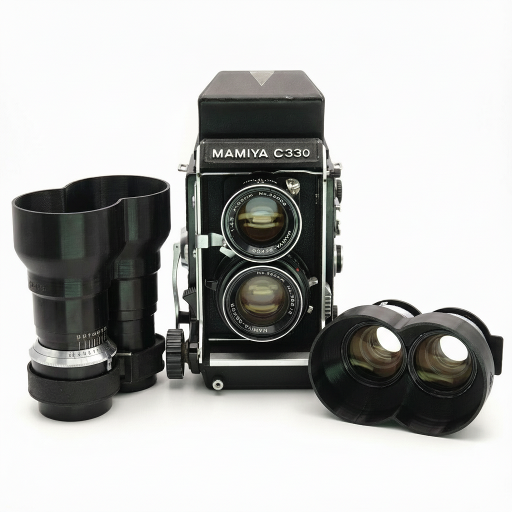 Paraluce per obiettivi Mamiya C330 / C220 / C33 (55mm - 250mm)