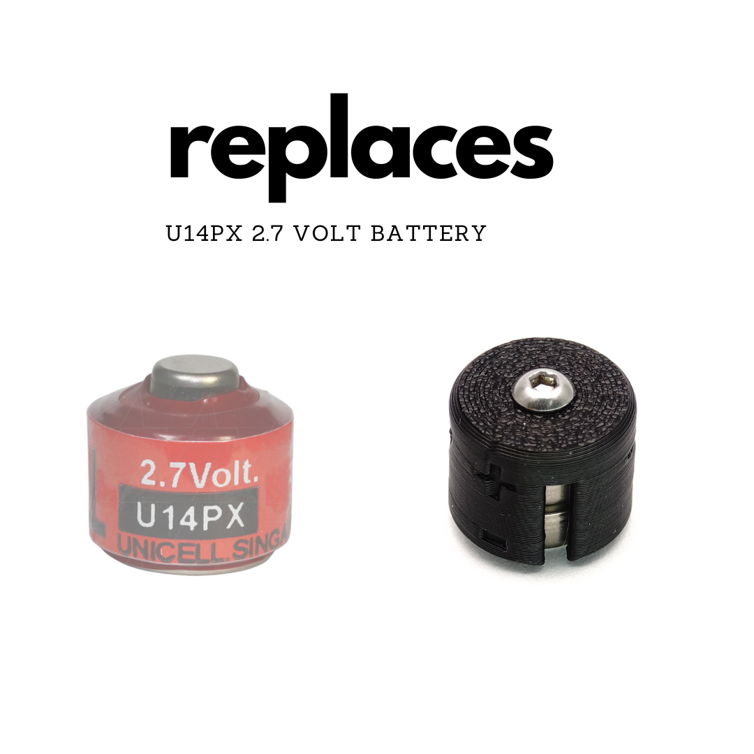 PX14 Batterieadapter (2x 675 Zink-Luft) für Nikon Zoom 8, Fujica P2 & Konica S