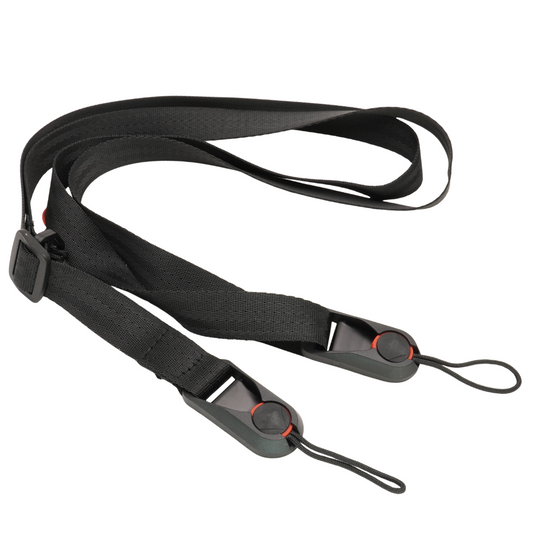 Camera strap with quick release for Canon AE-1, Nikon F3 & Olympus OM-1