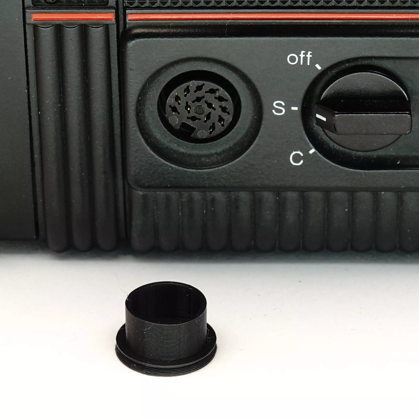 Cover for connection socket for Rolleiflex 6000, 6006, Hasselblad 500 EL