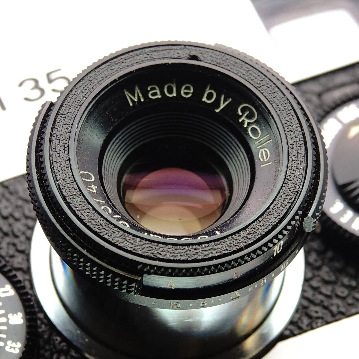 Targhetta anello per Rollei 35, T, TE & B (Tessar 3,5/40)
