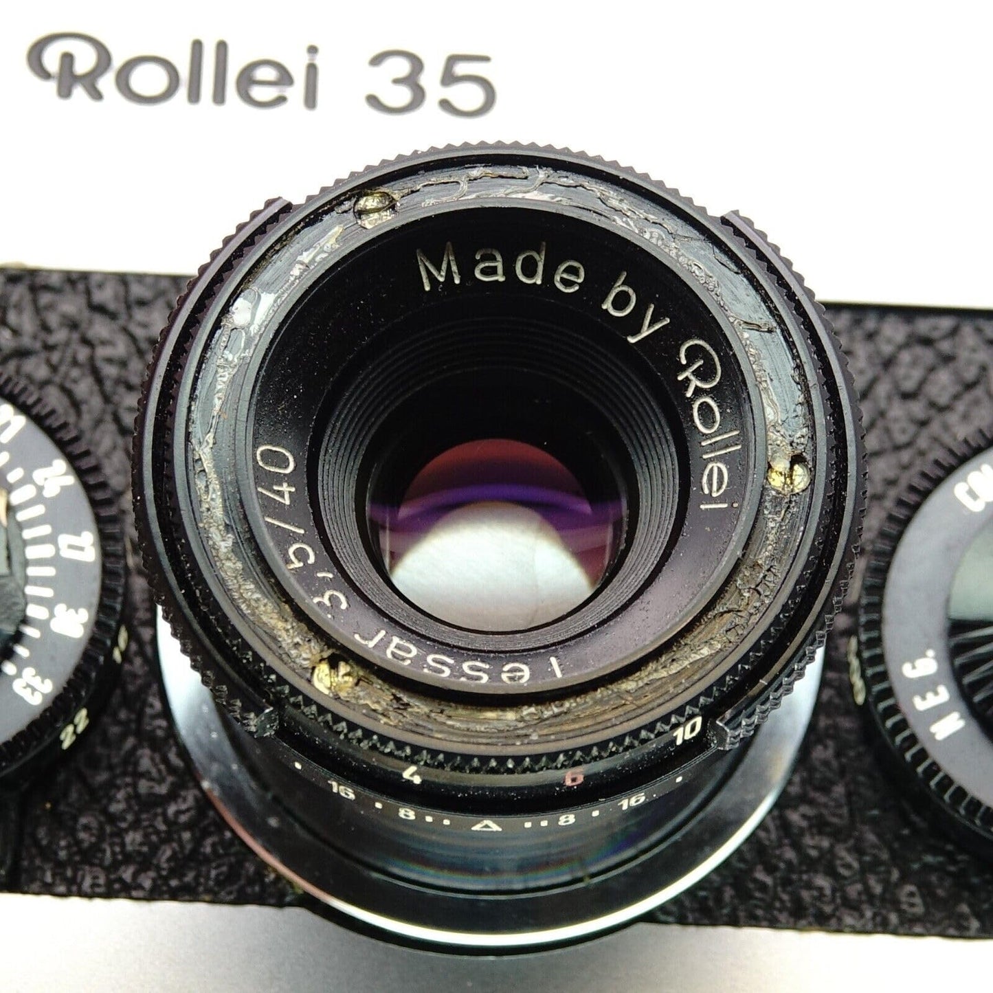 Targhetta anello per Rollei 35, T, TE & B (Tessar 3,5/40)